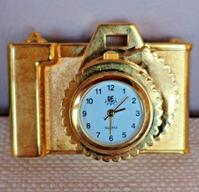Miniatur-Uhr Fotoapparat, Kamera, Quartz, Uhr läuft