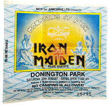 Iron Maiden Monsters of Rock original used concert tour ticket Donnington Park