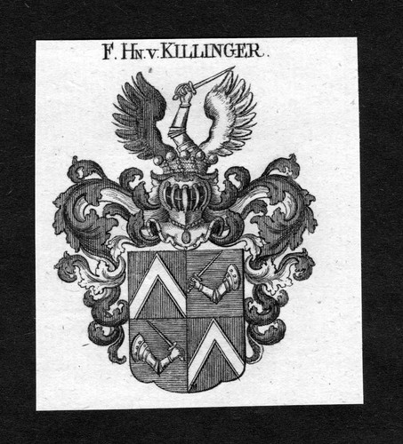 1820 killinger wappen - killinger, adel
