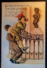 Vintage WWI Postcard Army