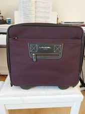 LANCEL  DESIGNER BUSSINES LUXUS REISE KABINE AKTEN KOFFER TROLLEY  BORDEAUX 