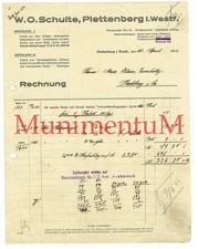 Gabelfabrik Schulte PLETTENBERG i. Westfalen, Amt Dortmund | Rechnung 1922