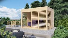 Holz Gartenhaus Pergola Pavillon Modern Art 2 naturbelassen 337 x 234 cm
