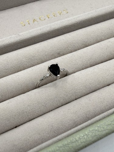 Silberner ring schwarzer onyx - silberner,