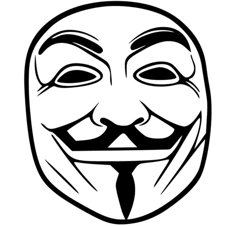 Anonymous maske aufkleber auto - aufkleber,