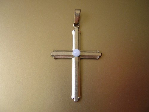 Antiker kreuz anhänger double - kreuz,