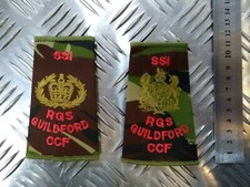 Rangdia DPM Woodland Camo SSI RGS Guildford CCF British Army verschiedene Ränge