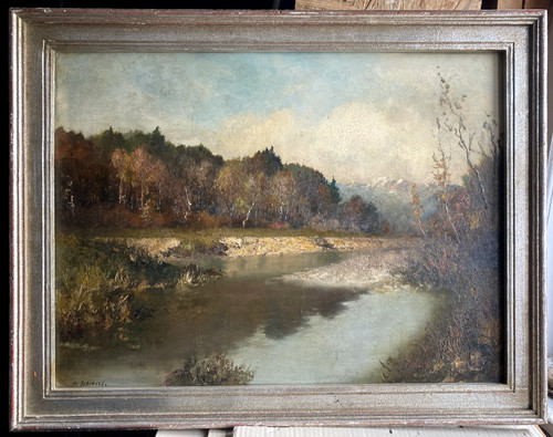 ölgemälde landschaft berge - landschaft,