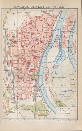 Landkarte city map 1894