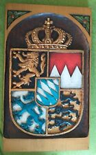 Wappenschild Königreich Bayern Holz geschnitzt