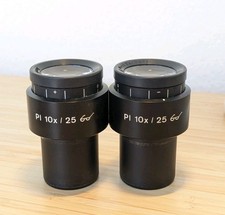 Zeiss Okular-Paar Pl 10x/ 25 Br.  (44 40 34) Steckd. 30 mm zum Mikroskop 