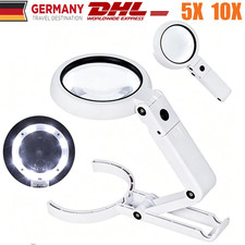 5X 10X Lupe mit 8 LED Licht