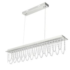 LED Kristall Leuchter mit Fernbedienung Dreifarbig Dimmbar Hängelampe Esszimmer