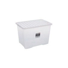 Wham Crystal Aufbewahrungsbox Kiste Aufbewahrung 80 L Deckel 11315 transparent