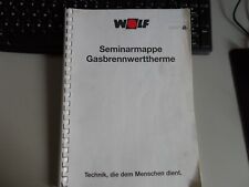 Seminarmappe Gasbrennwerttherme Wolf