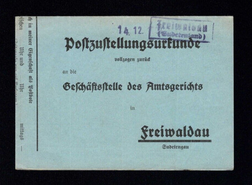 Landpost 1938 freiwaldau - 1938,