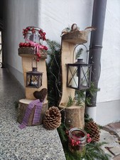 Laternenhalter baumstamm groß - laternenhalter,