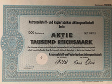 altes Wertpapier Natron AG Berlin 1942