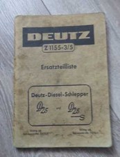 Deutz Schlepper D25 + D25 S Ersatzteilliste