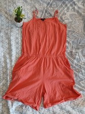 Damen Jumpsuit Kurz Orange Gr