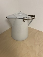 Emaille Eimer Weiß Antik