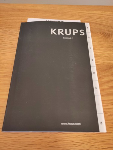Krups the sub - the, benutzerhandbuch