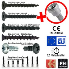 Schnellbauschrauben Trockenbauschrauben Rigipsschrauben PREMIUM - Cert. CE + BIT