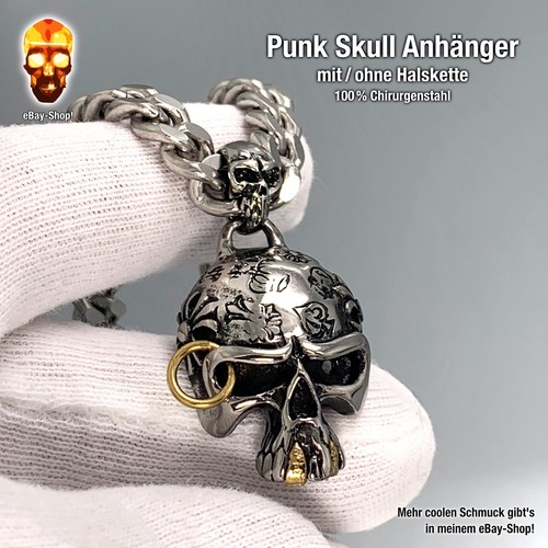 Skull punk anhänger - punk,