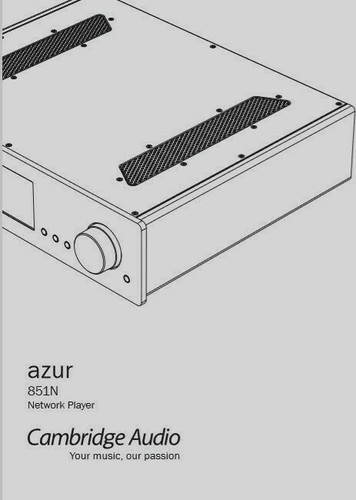 Cambridge audio azur 851n - audio,