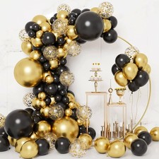 Luftballons Schwarz Gold