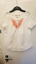 H&M LOGG süsse Baumwolle Bluse Oberteil mit Stickerei - Folklore S 36 - Neu
