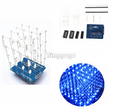 4x4x4 light cube kit led - 3d,