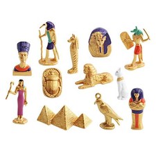 12 Stück Alte Ägypten Figuren Ägyptische Figuren für Kinder zum Spielen