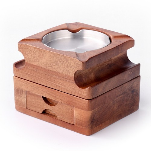Zigarrenascher holz mit - zigarrenascher,