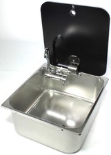 Can LR1760 Spüle Waschbecken Spülbecken mit Wasserhahn Camping Edelstahl 1596612