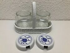 Emsa Gelee Marmeladen Konfitüre Set im Körbchen Glas Kunststoff OVP Vintage