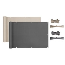 Sunula Balkon Sichtschutz Blickdicht PES Reißfeste Balkonverkleidung mit Ösen