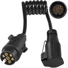 Anhänger Verlängerungskabel Spiralkabel 7/13 2M Adapterkabel Kupplung Stecker