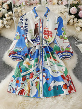 Damen Bohemian Print Gürtel