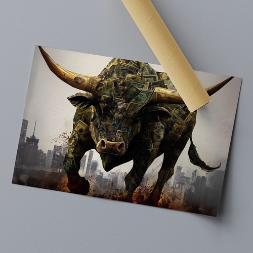 Poster stier bulle börse - stier,