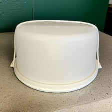 TUPPERWARE A44 KONDITOR WEISS GROSSER TORTENBEHÄLTER MIT GRIFF