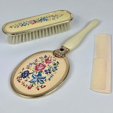 Vintage Französisch Traditioneller Stil Blumenmuster Schminktisch Kosmetik Pinsel Set