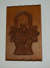 dekoratives Spekulatius - Model, Holzmodel Springerle Butterform - Blumenkorb