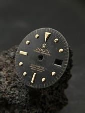 ORIGINAL 1675 ROLEX GMT MASTER NIPPLE BLACK TRITIUM DIAL 1575 GOLD ZIFFERBLATT