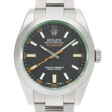 ROLEX Milgauss Grün Glas