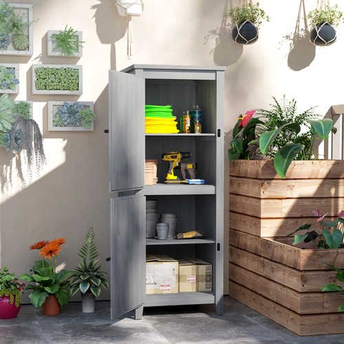 Outsunny gartenschrank holz - outsunny,