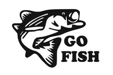 go fish Angeln Aufkleber Auto