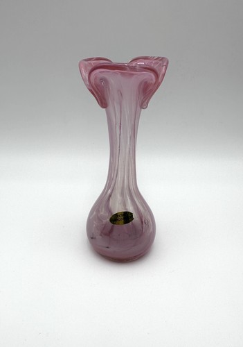 Vase glas rosa mundgeblasen - glas,