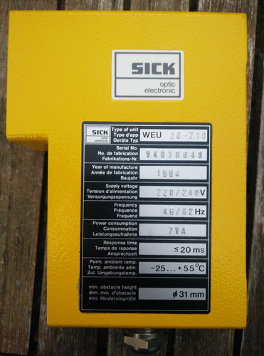 Sick weu 710 sicherheits - sick,