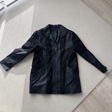 Mantel Echtleder In Schwarz